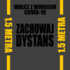 Zachowanie odstępu, wykładzina, mata, oznaczenie